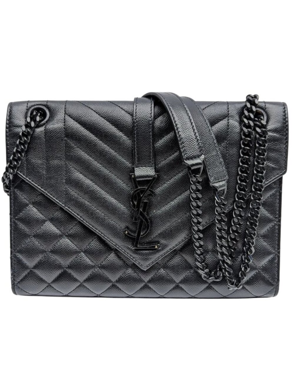 773785CR T6 YVES Saint Laurent Shoulder Bag Black Leather